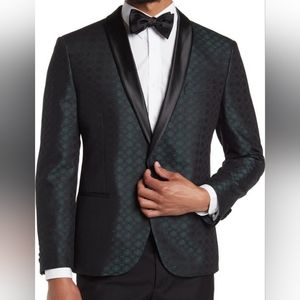 Green Brocade Dinner Tuxedo Jacket